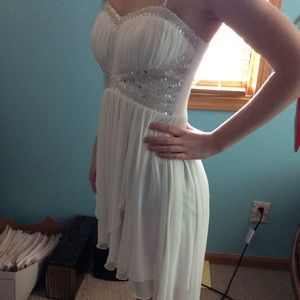 Cute white sequence lined dress